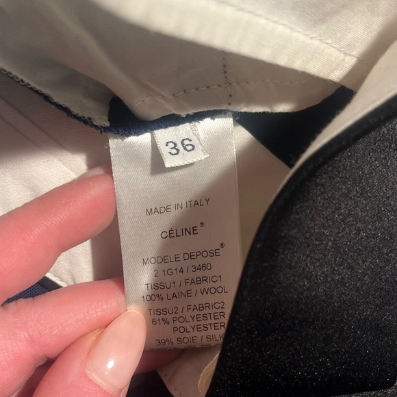 Celine fancy luxury silk / wool blend pants size 36 or us 4 / small - Picture 3 of 4